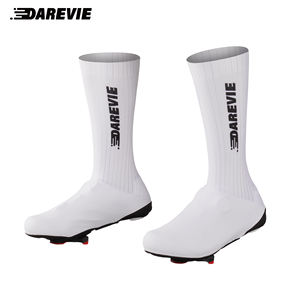 Darevie Couvre-chaussures <span class=keywords><strong>de</strong></span> vélo <span class=keywords><strong>de</strong></span> <span class=keywords><strong>route</strong></span> coupe-vent et imperméables, rayés, pneumatiques, aérodynamiques, blanc et noir - Product Image 3