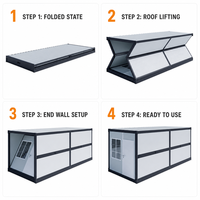 Maison conteneur pliable de 20 pieds à installation rapide