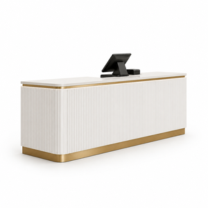 Comptoir de présentation en verre, vitrine en bois pour magasin de cosmétiques, mobilier de caisse, aménagement personnalisé pour salon de beauté - Product Image 3