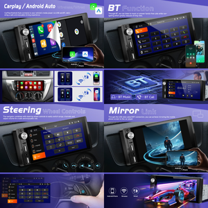 Reproductor MP5 para Auto Podofo de 6.9 Pulgadas, Autoradio IPS con Carplay Inalámbrico y Android Auto, DAB, SWC, DVR, Tipo C, USB, ODM - Product Image 2