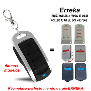 Control Remoto para <span class=keywords><strong>Garaje</strong></span> SMG-008plus <span class=keywords><strong>ERREKA</strong></span>, Compatible con IRRIS RESON2 VEGA ROLLER SOL, 433 MHz 868 MHz - Product Image 2