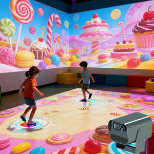 Children Indoor Interactive LED <b>Projector</b> Play Area Kindergarten Family Entertainment Motion Tracking Touchless Interaction IP65 - Product Image 1