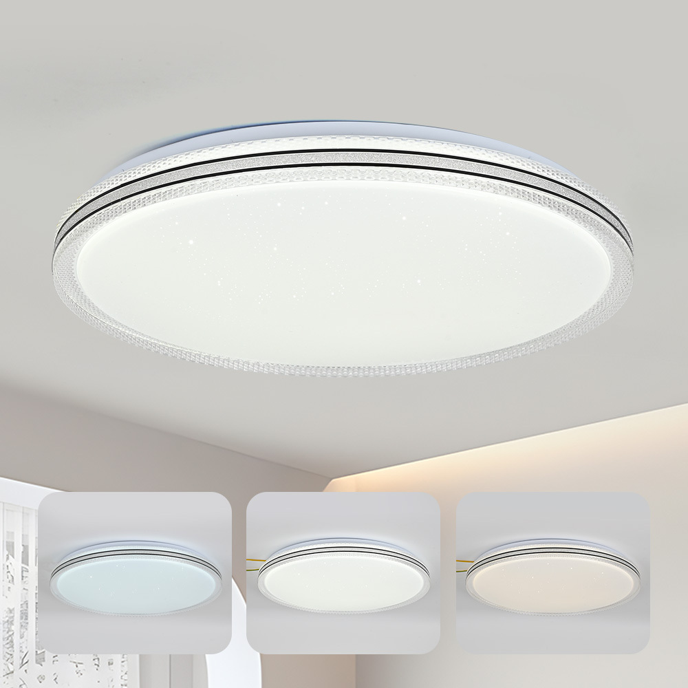 NEW Indoor Livingroom LED Ceiling Light Round AC220V 50cm LED Panel Lamp 3 Colors Indoor Downlight Bedroom Ceiling Lights120W · image 1