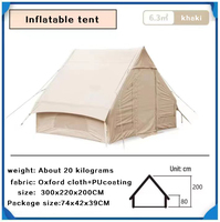 Tente de Camping Gonflable Type Maison, Étanche Oxford, de Qualité Supérieure, pour Voyages Familiaux en Extérieur