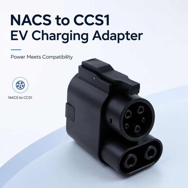 NACS to CCS1 EV Charger Adapter High Power 500A DC Fast Converter Silver-Plated Pins UL CE FCC Certified