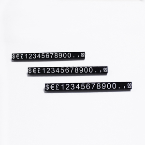 Cubos de Precio de Plástico Personalizables en Varios Tamaños con Símbolos de <span class=keywords><strong>Moneda</strong></span> USD, Euro y Libra, para Joyería, Números Blancos, Base Negra, Marca Languo - Product Image 4