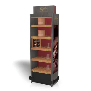 Factory Sale Verschiedene beliebte Massivholz regal Holz Snack Schokolade Display Racks