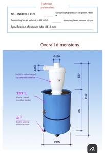 110Mm Oneida Đúc Deluxe Bụi Phó Kit Với 280L/137L Thép Xô - Product Image 2