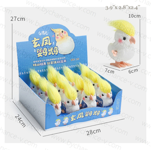 ของเล่นนกแก้วกระโดดได้ ขนฟู ไขลาน สำหรับเด็ก ของขวัญใส่ถุง ของตกแต่งตะกร้าอีสเตอร์ ของแจกในงานปาร์ตี้ รางวัลในห้องเรียน - Product Image 3