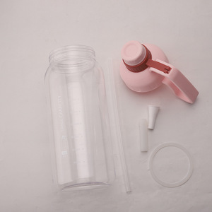 Time Maker grande bouteille d'eau en plastique avec poignée et paille étanche bouteille d'eau de cyclisme en plein air - Product Image 5