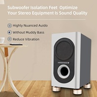 RASANTEK 40x20mm Platine Vinyle Isolation Pad Remplacement Audio Isolation Pieds Platine Haut-Parleur Pieds Spike pour Subwoofers Amplificateur