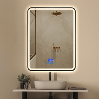 Miroir intelligent LED sans cadre rectangulaire avec capteur tactile moderne Bolen pour salon, villa, salle de séjour et salle de bain