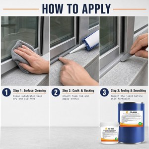 Scellant silicone bicomposant à durcissement acide en fût pour la construction, le transport et les joints de vitrage résistants aux intempéries - Product Image 4