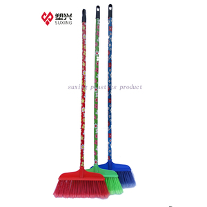 Cheap plastic broom with stick