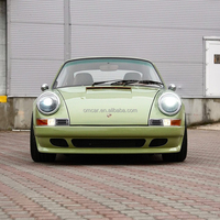 Omcar 964 Style Singer Capot avant long en fibre de carbone sèche Kit carrosserie 1988-1993 Finition polie Emballage avec cadre en bois
