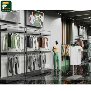 Étagère d'exposition minimaliste pour magasin de vêtements, comptoir de vêtements, armoire à vêtements, meuble en verre, mobilier de vente au détail - Product Image 3