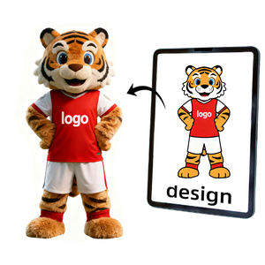 زي تنكري احترافي قابل للنفخ من مادة EVA على شكل شخصية كرة قدم متحركة لشخصيات التلفزيون والأفلام بتصميم النمر للبالغين من الجنسين مع خدمة التصنيع حسب الطلب - Product Image 1