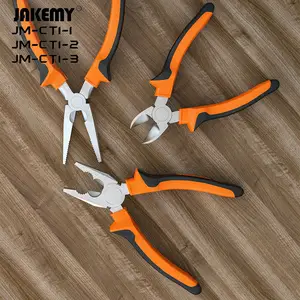 CT1 multifunctional hardware tools flat long needle nose pliers side cutting pliers insulated electrician combination pliers