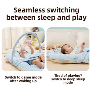 Wholesale Folding Baby <b>Nest</b> Bed Portable Newborn Lounger Travel Toys Breathable Gym Play Mat <b>Sleeping</b> Bedding Set Anti-Startling - Product Image 4