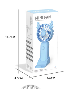 Mini Ventilador Portátil de Mano para el Verano, Recargable, Construcción de Plástico, Soporte para Teléfono con Funciones de Base, Compatible con Inglés - Product Image 4
