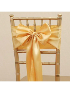 1/10pcs Decoração Do Casamento Bowknot Cadeira Sashes, Feito de flâmulas de cetim/fitas, Adequado para Banquetes Cadeiras. - Product Image 4