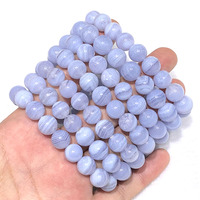 Vente en gros Bracelet en agate bleue de haute qualité Bracelet en agate dentelle utilisé pour cadeau