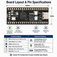 Placa de Desarrollo RP2040 PICO de Doble Núcleo, 2M 4M 8M 16MB Flash, USB Tipo C, Compatible con Diseño PCBA