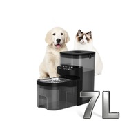 Fontaine à eau intelligente 7L pour animaux de compagnie, double seau séparé, filtration intégrée, faible niveau sonore, ultra silencieuse