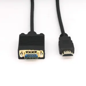 FARSINCE 1.8 메터 HDMI 남성 VGA 15 핀 남성 모니터 디스플레이 비디오 어댑터 케이블 오디오