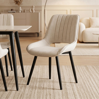 Chaise de salle à manger moderne en tissu velours, ensemble de chaises pour restaurant et café