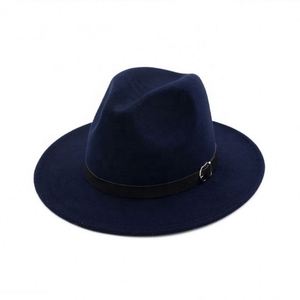 Sombreros Fedora Clásicos Baratos al por Mayor, Diseño de Ala Ancha y Plana, Banda de Cuero Sintético, Felpa, para Adultos, para Fiestas, Negocios, Pesca - Product Image 5