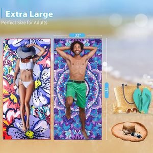 Custom Microfiber Sublimated Printed Logo Sports Promotion Personalized Soft Towel on Beach - Product Image 2