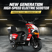 Sepeda Motor Listrik 1200W 72V untuk Dewasa, Kecepatan Tinggi 70km/jam, Jarak Tempuh Jauh, Skuter Listrik dengan Jok untuk Pengiriman