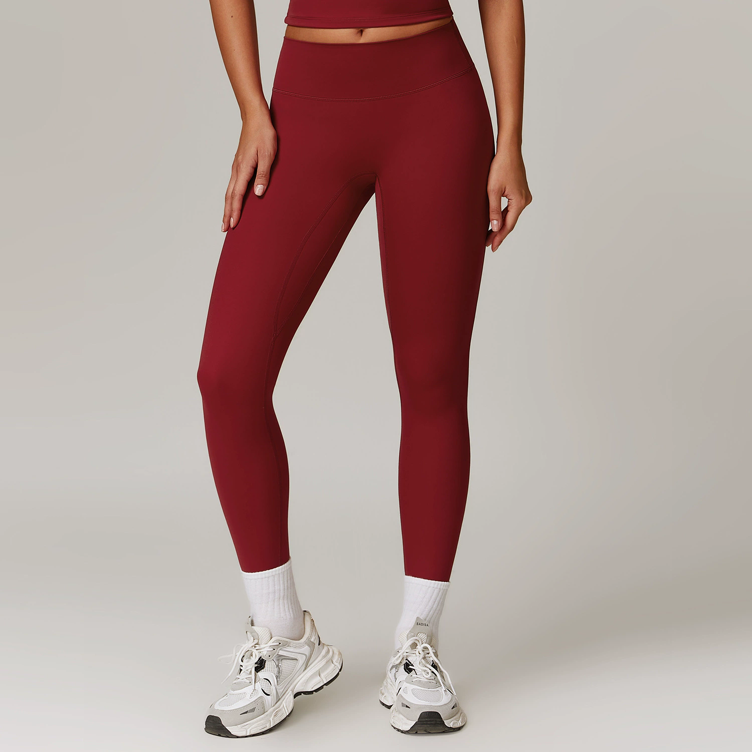 High-Waist Activewear Leggings: back view showing construction, seams and support