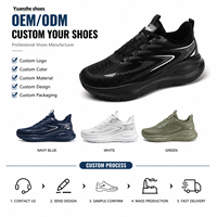 Chaussures de sport pour hommes personnalisées avec logo OEM ODM, en laine polaire et maille, décontractées, à semelle épaisse, pour la marche, fabriquées en usine