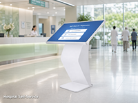 Écran tactile numérique sur pied de 55 pouces, affichage LCD 4K, totem publicitaire intérieur pour usine