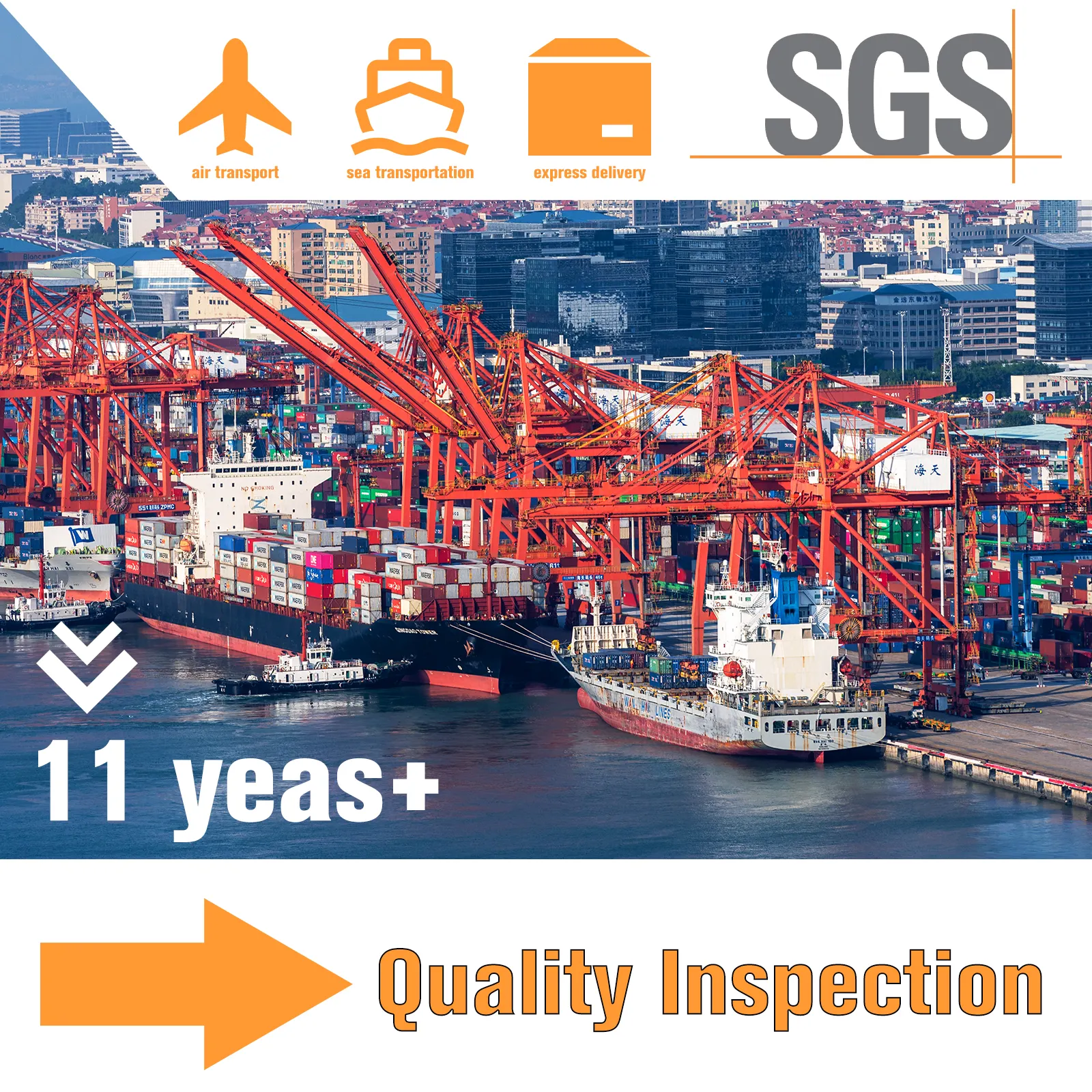 Servicio integral de alto valor para inspección de calidad/transporte de carga/almacenamiento desde China a los Estados Unidos/Europa