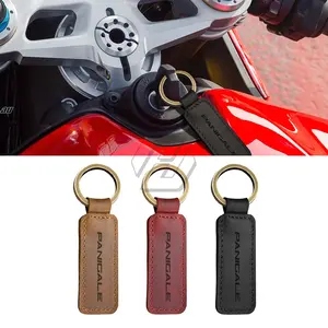 Porte-clés de moto en cuir de vache, pour <span class=keywords><strong>Ducati</strong></span> 899 959 1099 1199 <span class=keywords><strong>1299</strong></span> <span class=keywords><strong>Panigale</strong></span> <span class=keywords><strong>V4</strong></span> - Product Image 4