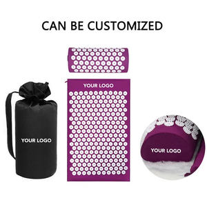 Set bantal dan matras akupresur karet alam, alas kaki akupunktur dan Set bantal Linen - Product Image 4