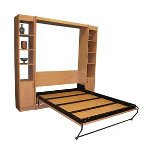 Wholesale Easy Assembly Queen Size Murphy Bed Kit Spring Mechanism Metal Bed Frame with Hardware Kit for Dentist Clinic