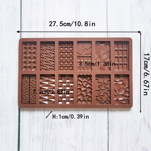 Moldes de Silicona para Chocolate y Gomitas, Rectangulares 3D, Antiadherentes, de Grado Alimenticio, 12 Cavidades, Ecológicos, Aptos para Lavavajillas, Venta al Por Mayor - Product Image 2