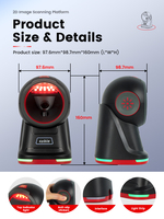 XB-8608 Nuevo Modelo Syble Lector de Códigos de Barras USB Automático 1D 2D QR Escáner de Códigos de Barras de Escritorio