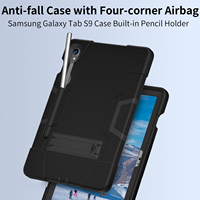 Étui de protection robuste pour Samsung Tab S10 Lite S10 FE S9 FE S9 11 avec support et porte-stylet, en silicone et PC, antichoc, fin, OEM ODM