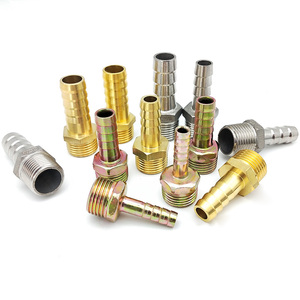 Raccord de tuyau à filetage externe en acier inoxydable, laiton et acier au carbone, type pagode, pour gaz, eau et huile - Product Image 1