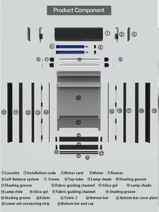 Persiana <span class=keywords><strong>Enrollable</strong></span> Resistente al Viento para Patio - <span class=keywords><strong>Toldo</strong></span> Retráctil para Jardín y Balcón - Resistente a la Intemperie y Protección Solar - Product Image 3