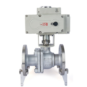 Vanne à boisseau sphérique à bride en acier inoxydable Dongqi Electric DN50 80 Q941F-16/25P, résistante aux hautes températures, pour vapeur - Product Image 3