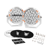 LIGHTFOX - Focos LED para Barco de 9 Pulgadas, Resistentes al Agua, Luz LED Marina, Focos LED Redondos de 9'' para Todoterreno