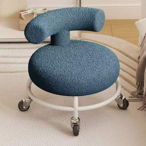 Petit ménage universel tissu <span class=keywords><strong>chaise</strong></span> d'apprentissage roue de poulie paresseuse pour beauté couture patinage à roulettes petit tabouret fonction de stockage - Product Image 3