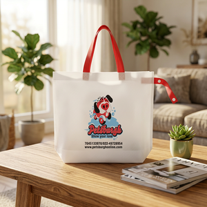 Sac fourre-tout en polyester lavable et écologique |   Sac de courses réutilisable avec poignées pour le marché des agriculteurs et les courses alimentaires - Product Image 2