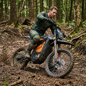 Bicicleta Eléctrica de Montaña con Suspensión Completa, Frenos de Disco de Hierro, Batería de Litio de 72V, 10KW E <span class=keywords><strong>MTB</strong></span> para Descenso y Todo Terreno, para Adultos - Product Image 2